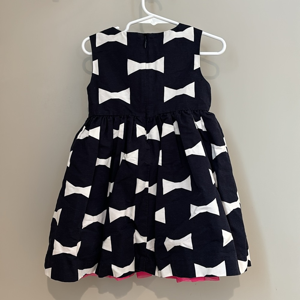 Kate Spade x babyGap black/white bow dress w/hot pink tulle at bottom size 3T - Picture 4 of 5